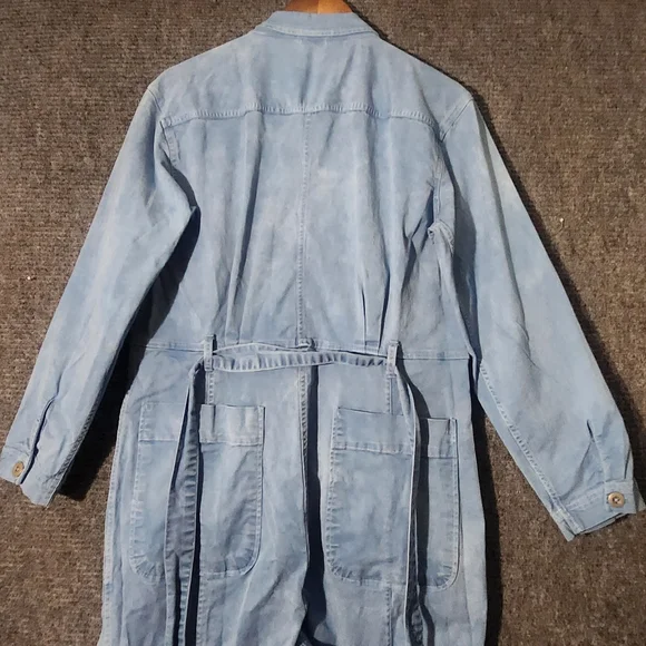 ALEX MILL Indigo Dyed Expedition Linen Cotton Blend Jumpsuit Size L - Picture 9 of 16